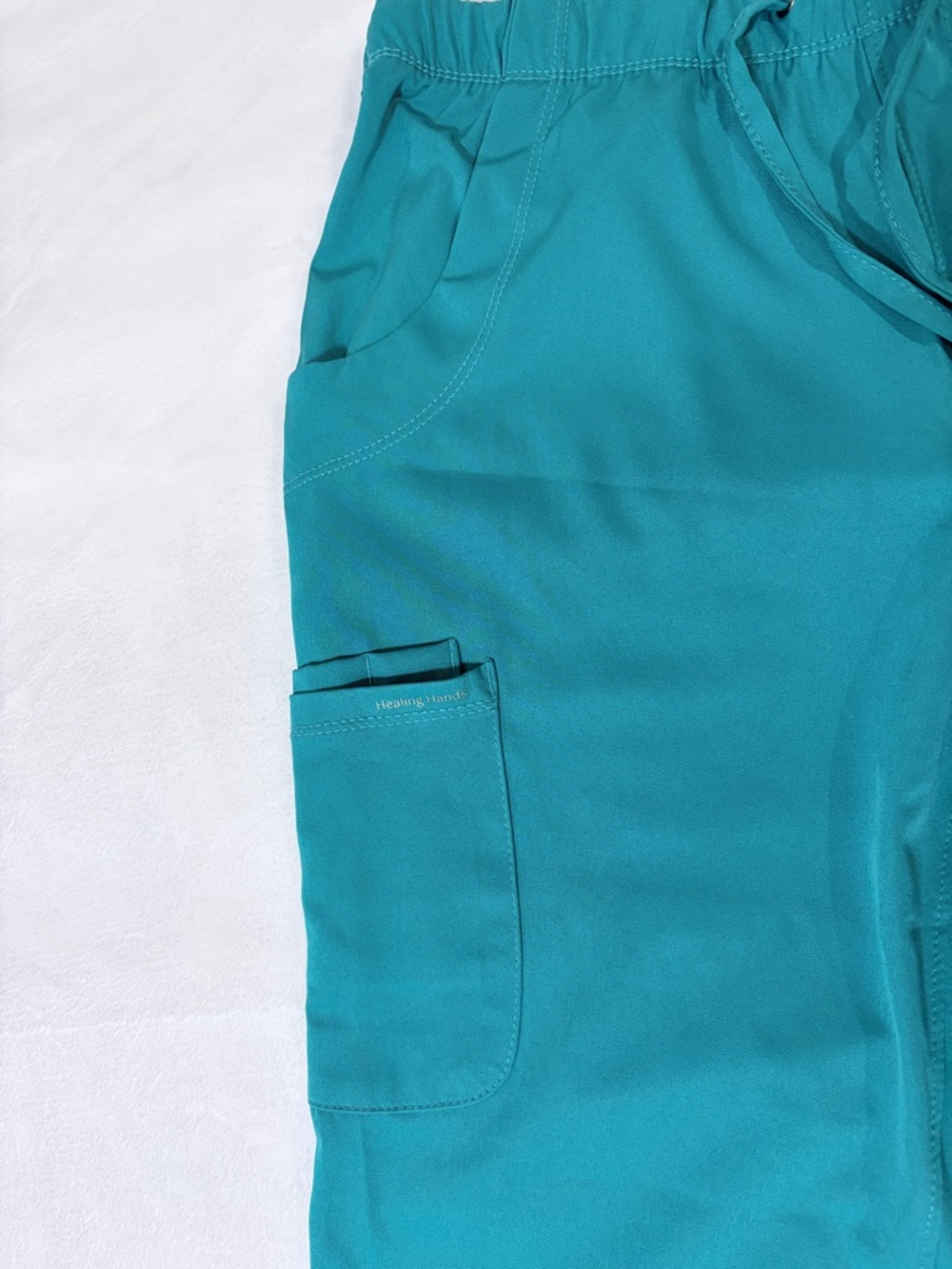 healing hands Teal Drawstring Medical Scrub Pants - Picture 7 of 14